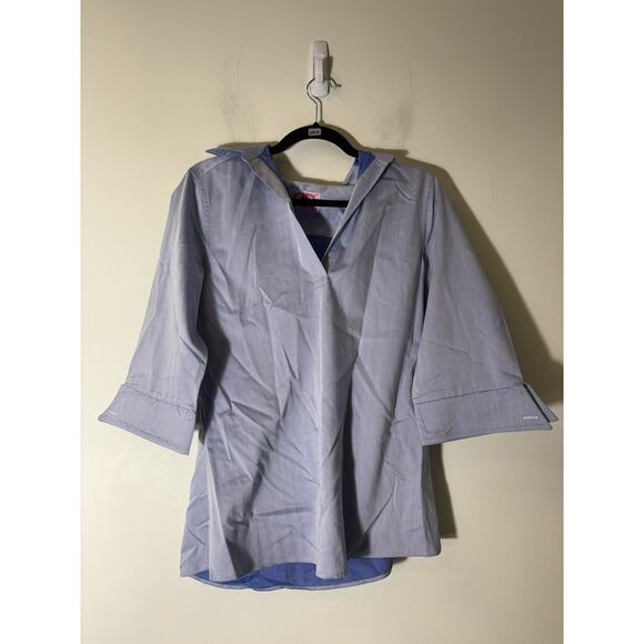 Double R Brand Light Blue Tunic Style Cotton Shirt Sz M - Picture 1 of 2